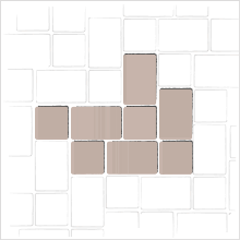 LARGE RECTANGLE AND SQUARE 45° HERRINGBONE MODIFIED